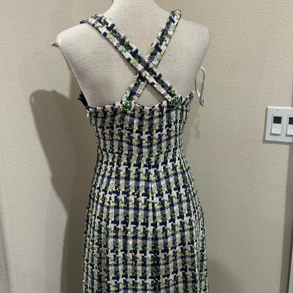 Kate spade green and blue tweed dress. Size 2 - Picture 4 of 6